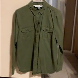 Old Navy olive green button down